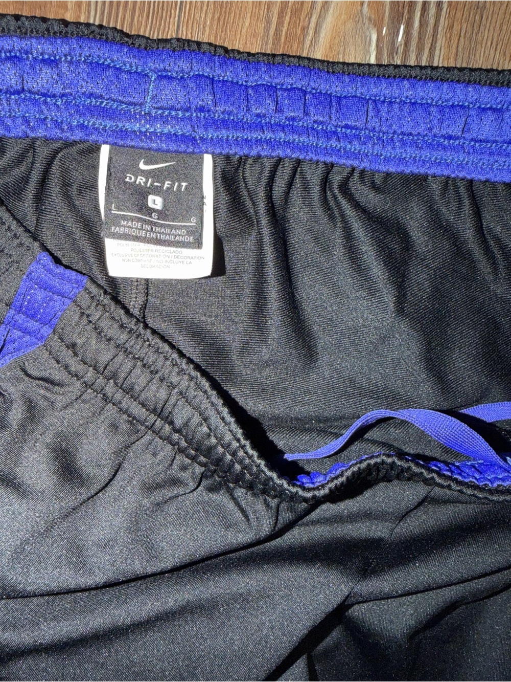 Nike Dri-Fit Striped Track pants Mens Medium Black Purple Stretch Activewear - Picture 4 of 6